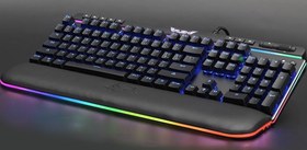 Resim Rush Cobalt RK991 Mavi Switch Rgb Manyetik Bileklikli Rgb Makrolu Mekanik Oyuncu Klavyesi 