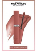 Resim Loreal Paris Infaillible Matte Resistance Likit Mat Ruj - 635 Worth It (Medium) 
