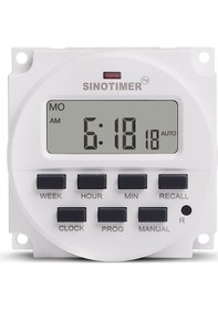 Resim Ganzhoushop Zamanlayıcı Sınotımer Röle Programlanabilir Kontrolü Haftalık Gün Dijital Beyaz Anahtarı 7 12v - Kr 