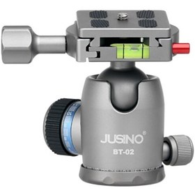 Resim Jusino BT-02 Profesyonel Alüminyum Gümüş Tripod Kafası Jusino