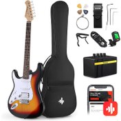 Resim Donner DST-100SL Solak Elektro Gitar Seti (Sunburst) 