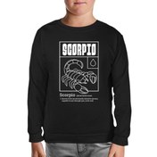 Resim Horoscope Scorpio Intuitive Person Siyah Çocuk Sweatshirt 