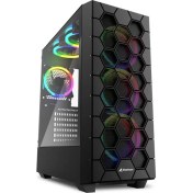 Resim Sharkoon Rgb Hex Siyah Argb Fanlı Atx Oyuncu Kasa 