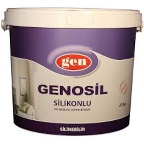 Resim Genosil Slikonlu Tam Mat Siyah Duvar Boyası 20 Kg 