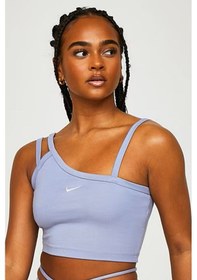 Resim Nike Sportswear Everyday Modern Women's Asymmetrical Crop Tank Kadın Askılı Crop Atlet Bra Lila Lila 
