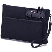 Resim Willowhaven Siyah Renkli Kilitli Para Çantası - Çift Katmanlı Çanta, Seyahat Ve Günlük Kullanım İçin Sağlam Kilitli Banka Çantası Siyah 