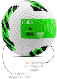 Resim Telvesse Futbol Topu Sert Zemin Halı Saha Kullanım,Hibrit Turuncu Şampiyonlar Ligi & Dünya Kupası Futbol Topu, 5 Numara Profesyonel Maç Topu, Dikişli, Dayanıklı, Pompa Hediyeli 