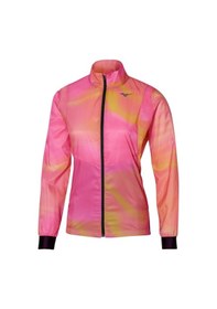 Resim Mizuno Premium Aero Jacket Kadın Yağmurluk Çok Renkli Pembe 