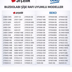 Resim Arçelik 5275 Nhey - 5276 Nhıy Buzdolabı Kapak Şişe Rafı 