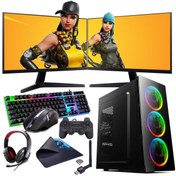 Resim I3 10100F 16GB 240SSD 1TB HDD 4GB GTX1650 Çift 24" Monitörlü (Gaming SET) Rogame