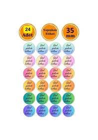 Resim 24 Adet - Renkli Güzel Günlerde Kullanın Sticker - Paketleme Sticker - Tebrik Etiketi - Hediye Sticker Çok Renkli 