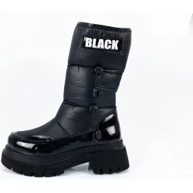 Resim Aktaş Ayakkabı Kadın Siyah Su Geçirmez İçi Yünlü Fermuarlı Kar Botu 