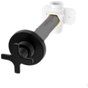 Resim Ankastre Yıldız Ara Kesme Valfi Siyah 20 Mm Artı Model Uzun Gövde Siyah 