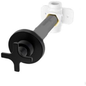 Resim Ankastre Yıldız Ara Kesme Valfi Siyah 20 Mm Artı Model Uzun Gövde Siyah 