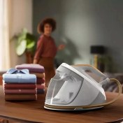 Resim Philips Premium Optimaltemp Titanium Steamglide Elite Tabanlı Buhar Kazanlı Ütü 