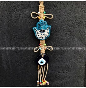 Resim Fatmanın Eli Nazar Boncuk Bahçe Balkon Kapı Duvar Süs Sarkaç 