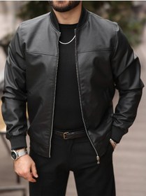 Resim Yeni Sezon Kolej Bomber Süet Ceket Siyah Carbon 