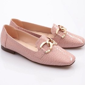 Resim Dgn Y015 Kadin Düz Burun Babet Somon Balık Sırtı 