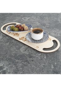 Resim Zeytin Dalı Oval Aperatif Sunum Tepsisi 
