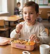 Resim Russet AURA 2 Bölmeli Paslanmaz Beslenme Kabı 150 ml + 300 ml Sızdırmaz (Sıcak Su İle Isıtılabilir) - Pembe 