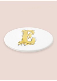 Resim The Mia Harf Bardak Altlığı E Beyaz 