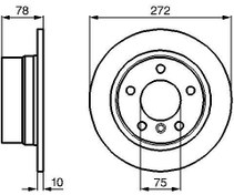 Resim FREN DİSKİ. ARKA. 272 /10-8.4 MM . KAPLAMALI. YÜKSEK KARBON ALAŞIMLI 