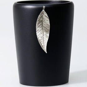 Resim Leaf Diş Fırçalık Siyah Gümüş 