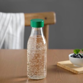 Resim Su Şişesi, Cam-Yeşil, 0,5 Lt 