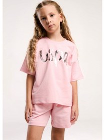 Resim U.s. Polo Assn. Kız Çocuk Pembe Şort Takım Us2082 Pembe 