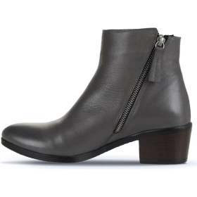 Resim Bueno Shoes Gri Deri Kadın Topuklu Bot 01WD1100 01WD1100 