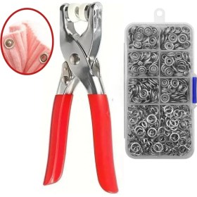 Resim Ronanna 200 Adet Paslanmaz Çelik Çıtçıt ve Pense Seti Metal Çıt Çıt Makinesi 