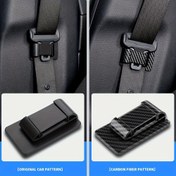 Resim 1 adet PET Koltuk Kemeri Stabilizatör Klipsi - Hızlı Kurulumlu Orijinal & Karbon Fiber Desenli Araç Güvenlik Kemeri Tutucu, Gürültü Azaltma & Araç Güvenliği için Güvenli Toka Tasarımı 