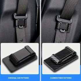 Resim 1 adet PET Koltuk Kemeri Stabilizatör Klipsi - Hızlı Kurulumlu Orijinal & Karbon Fiber Desenli Araç Güvenlik Kemeri Tutucu, Gürültü Azaltma & Araç Güvenliği için Güvenli Toka Tasarımı 