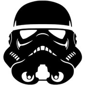 Resim Star Wars Asker Kafası Sticker Oto-motor-laptop-duvar-dekor 10 X 11 Cm 