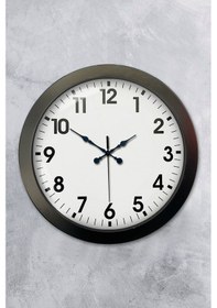 Resim 36 Cm Siyah Metal Standart Duvar Saati Diğer 