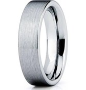 Resim 6Mm Düz Model Mat Çelik Alyans Yüzük Cl29 553618656 