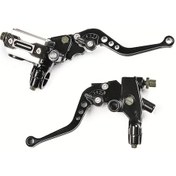 Resim Xuweiwei Black, 2 Adet 22mm Ayarlanabilir Motosiklet Gidon Fren Ana Silindiri Ktm Uyumlu Siyah Alüminyum Hidrolik Pompa 