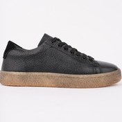 Resim Muggo Thomas Bağcıklı Hakiki Deri Erkek Günlük Sneaker Spor Ayakkabı Siyah 
