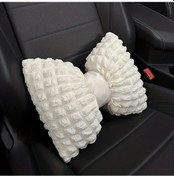 Resim Dashanshop Beyaz Sökülebilir Araç Başlık Yastığı - Bel Yastıklı Uzun Yolculuk Boyun Koruma 
