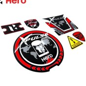 Resim Redline Grafik Hero Xpulse Kırmızı Renk Tank Pad Depo Kapak Pad Hidrolik Koruyucu Sticker Set 