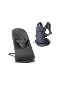 Resim Babybjörn Balance Soft Woven Jersey Tri-fabric Dark Grey & Kanguru Harmony Mesh Antracite 