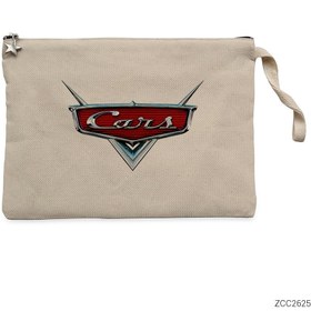Resim Cars Logo Krem Clutch Astarlı Cüzdan / El Çantası - Krem 