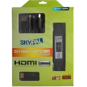 Resim Skypal Sa-3X1 Adma Hdmı Swich Mikro+Mikro+A 3'Lü Kablo 