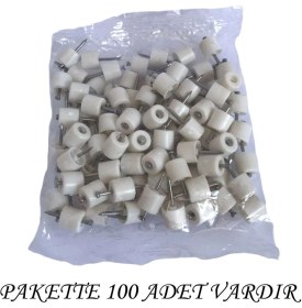 Resim 25 Adet Çivili Raf Pimi Dolap Raf Tutucu Pim Beyaz 