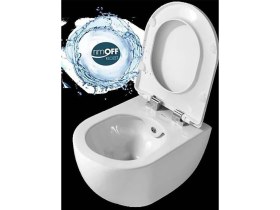 Resim Creavit Free Rim-Off Asma Klozet + Creavit Yavaş Kapanır Kapak + Creavit Gömme Rezervuar 