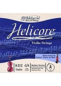 Resim D'addario H312 Helicore Tek Keman La A Teli 4/4 Çelik Özlü Net Karakter İnce Çaplı Rahat Çalım Ve Hızlı Akort Kararlılığı 