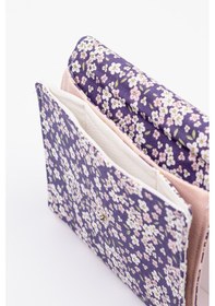 Resim Fabric Craft Bag Kadın Cüzdanı Kumaş, Çıtçıt Kapamalı Gül Kurusu 