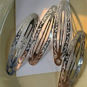 Resim 1 adet/2 adet/4 adet/8 adet/16 adet Roma sarayı tarzı niş tasarımı, çiçekli BB klips, gümüş retro egzotik stil, oval perçem tokası, kırık saç tokası, yan klips 