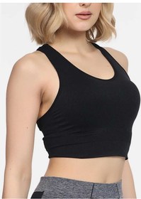 Resim Grey Moda Sırt Detaylı Sporcu Atlet Siyah 