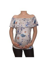 Resim Luvmabelly Maternity 2509 Kayık Yaka Hamile Bluzu Çok Renkli 